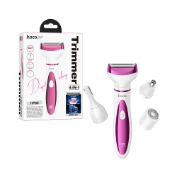 Aparador e Barbeador de Senhora 4 em 1 Hoco HP80 Branco Rosa